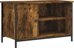vidaXL - Tv-meubel - 80x40x50 - cm - bewerkt - hout - gerookt - eikenkleurig