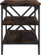vidaXL - Tv-meubel - 80x40x50 - cm - bewerkt - hout - gerookt - eikenkleurig