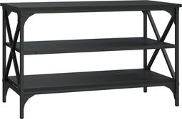 vidaXL - Tv-meubel - 80x40x50 - cm - bewerkt - hout - zwart
