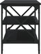 vidaXL - Tv-meubel - 80x40x50 - cm - bewerkt - hout - zwart