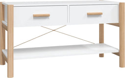 vidaXL - Tv-meubel - 82x38x45 - cm - bewerkt - hout - wit