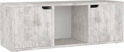 vidaXL - Tv-meubel - 88,5x27,5x30,5 - cm - bewerkt - hout - betongrijs