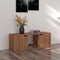 vidaXL - Tv-meubel - 88,5x27,5x30,5 - cm - bewerkt - hout - bruin - eikenkleurig