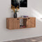 vidaXL - Tv-meubel - 88,5x27,5x30,5 - cm - bewerkt - hout - bruin - eikenkleurig