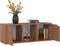 vidaXL - Tv-meubel - 88,5x27,5x30,5 - cm - bewerkt - hout - bruin - eikenkleurig