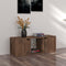 vidaXL - Tv-meubel - 88,5x27,5x30,5 - cm - bewerkt - hout - gerookt - eikenkleurig