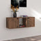 vidaXL - Tv-meubel - 88,5x27,5x30,5 - cm - bewerkt - hout - gerookt - eikenkleurig