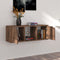 vidaXL - Tv-meubel - 88,5x27,5x30,5 - cm - bewerkt - hout - gerookt - eikenkleurig