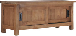 vidaXL - Tv-meubel - 90x30x35 - cm - massief - teakhout