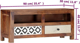 vidaXL - Tv-meubel - 90x30x40 - cm - massief - sheeshamhout