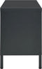 vidaXL - Tv-meubel - 90x30x44 - cm - staal - en - glas - antracietkleurig