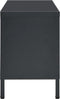 vidaXL - Tv-meubel - 90x30x44 - cm - staal - en - glas - antracietkleurig