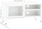 vidaXL - Tv-meubel - 90x30x44 - cm - staal - en - glas - wit