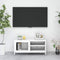vidaXL - Tv-meubel - 90x30x44 - cm - staal - en - glas - wit
