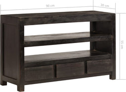 vidaXL - Tv-meubel - 90x30x55 - cm - massief - acaciahout - donkerbruin