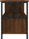 vidaXL - Tv-meubel - 90x33x45 - cm - bewerkt - hout - en - ijzer - bruin - eikenkleur