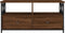 vidaXL - Tv-meubel - 90x33x45 - cm - bewerkt - hout - en - ijzer - bruin - eikenkleur