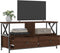 vidaXL - Tv-meubel - 90x33x45 - cm - bewerkt - hout - en - ijzer - bruin - eikenkleur