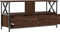 vidaXL - Tv-meubel - 90x33x45 - cm - bewerkt - hout - en - ijzer - bruin - eikenkleur