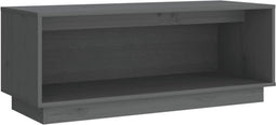 vidaXL - Tv-meubel - 90x35x35 - cm - massief - grenenhout - grijs