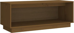 vidaXL - Tv-meubel - 90x35x35 - cm - massief - grenenhout - honingbruin