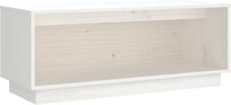 vidaXL - Tv-meubel - 90x35x35 - cm - massief - grenenhout - wit