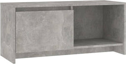 vidaXL - Tv-meubel - 90x35x40 - cm - bewerkt - hout - betongrijs
