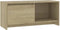 vidaXL - Tv-meubel - 90x35x40 - cm - bewerkt - hout - gerookt - eikenkleurig