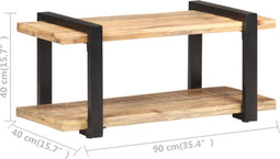 vidaXL - Tv-meubel - 90x40x40 - cm - ruw - mangohout