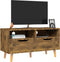 vidaXL - Tv-meubel - 90x40x48,5 - cm - bewerkt - hout - gerookt - eikenkleurig