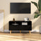 vidaXL - Tv-meubel - 90x40x48,5 - cm - bewerkt - hout - zwart