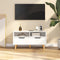 vidaXL - Tv-meubel - 90x40x48,5x - cm - bewerkt - hout - hoogglans - wit