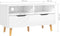 vidaXL - Tv-meubel - 90x40x48,5x - cm - bewerkt - hout - hoogglans - wit