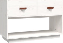 vidaXL - Tv-meubel - 90x40x60 - cm - massief - grenenhout - wit