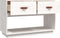 vidaXL - Tv-meubel - 90x40x60 - cm - massief - grenenhout - wit
