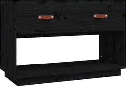 vidaXL - Tv-meubel - 90x40x60 - cm - massief - grenenhout - zwart