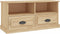 vidaXL - Tv-meubel - 93x35,5x45 - cm - bewerkt - hout - sonoma - eikenkleurig