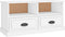vidaXL - Tv-meubel - 93x35,5x45 - cm - bewerkt - hout - wit