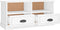 vidaXL - Tv-meubel - 93x35,5x45 - cm - bewerkt - hout - wit