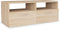 vidaXL - Tv-meubel - 95x35x36 - cm - bewerkt - hout - eikenkleurig