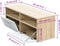 vidaXL - Tv-meubel - 95x35x36 - cm - bewerkt - hout - eikenkleurig - en - wit