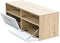 vidaXL - Tv-meubel - 95x35x36 - cm - bewerkt - hout - eikenkleurig - en - wit