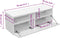 vidaXL - Tv-meubel - 95x35x36 - cm - bewerkt - hout - wit