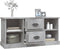 vidaXL - Tv-meubel - 99,5x35,5x48 - cm - bewerkt - hout - betongrijs