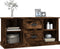 vidaXL - Tv-meubel - 99,5x35,5x48 - cm - bewerkt - hout - gerookt - eikenkleurig