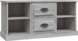 vidaXL - Tv-meubel - 99,5x35,5x48 - cm - bewerkt - hout - grijs - sonoma - eikenkleur