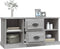 vidaXL - Tv-meubel - 99,5x35,5x48 - cm - bewerkt - hout - grijs - sonoma - eikenkleur