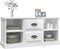 vidaXL - Tv-meubel - 99,5x35,5x48 - cm - bewerkt - hout - hoogglans - wit
