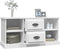vidaXL - Tv-meubel - 99,5x35,5x48 - cm - bewerkt - hout - wit