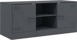 vidaXL - Tv-meubel - 99x39x44 - cm - staal - antracietkleurig